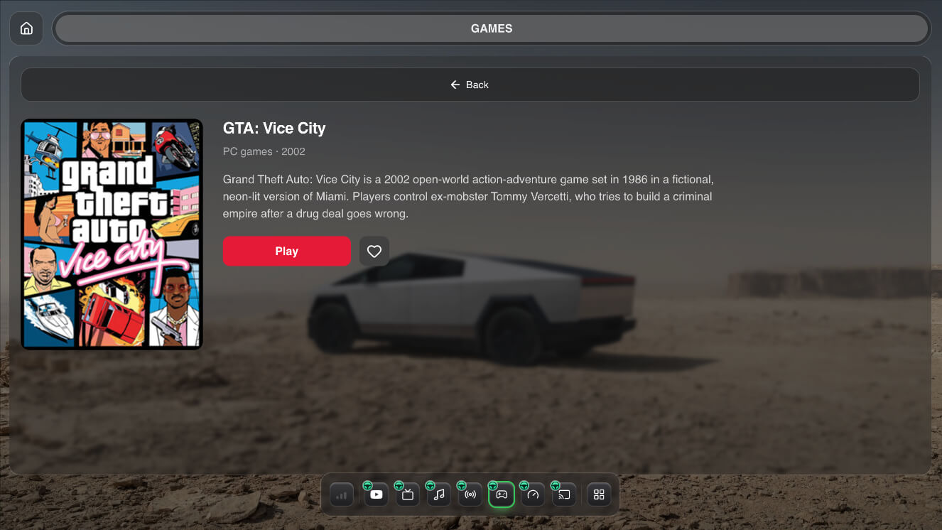 Open a game page and press Play
