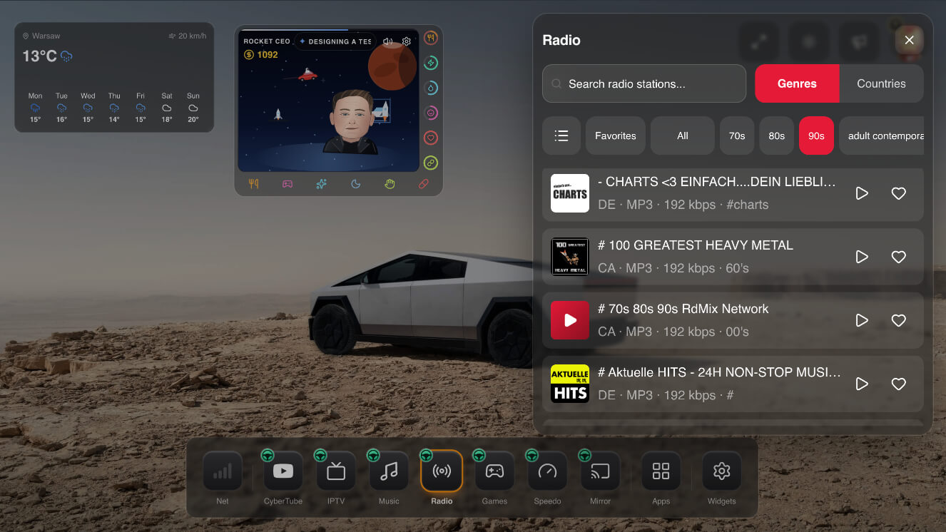 Browse internet radio stations by genre