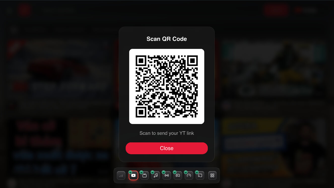 Send a YouTube link with a QR code